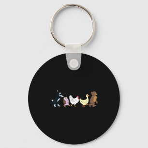 Funny Little Bear Birthday Graphic Y2k Bears Lover Key Ring