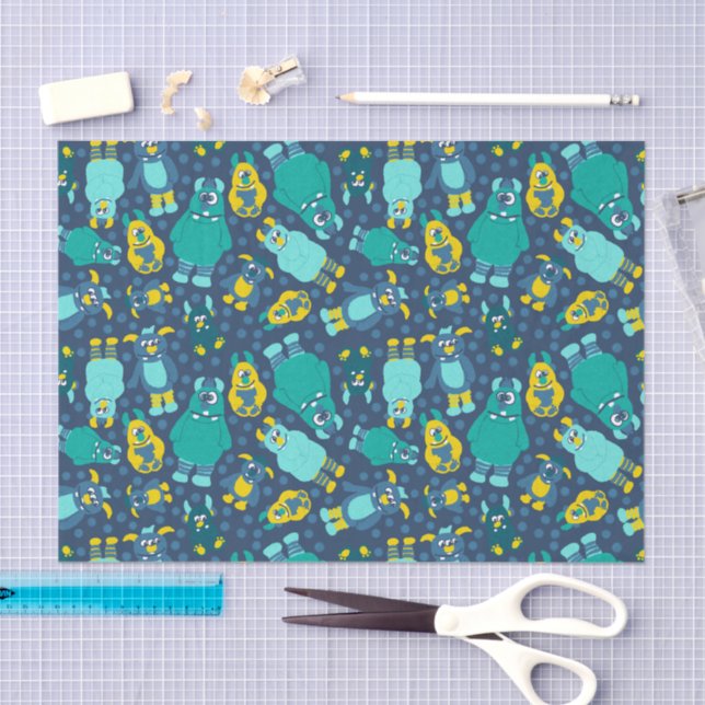 Funny Little Cartoon Monsters Boys Birthday Tissue Paper (Craft)