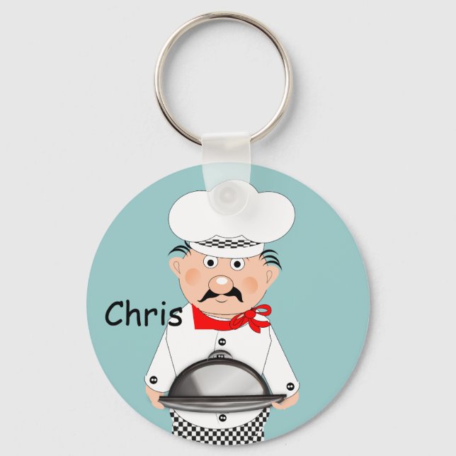 Funny Little Chef Theme Key Ring (Front)
