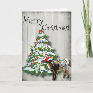 Funny Little Christmas Goat Holiday Card