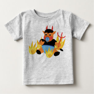 Funny Little Devil Baby T-Shirt - Cute Red