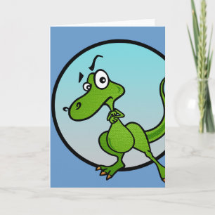 FUNNY LITTLE DINOSAUR GREETING CARD