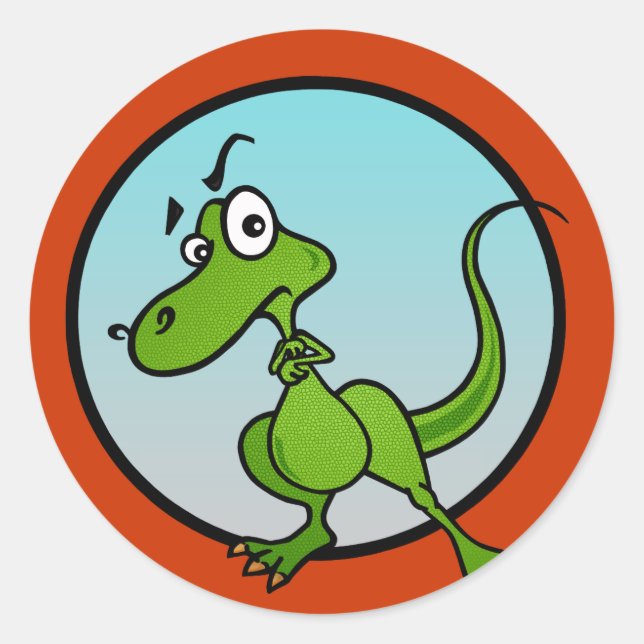 FUNNY LITTLE DINOSAUR MATTE STICKERS (Front)