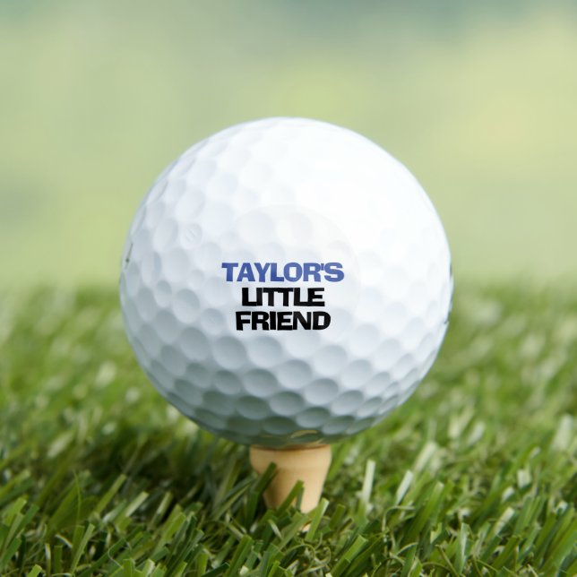 Funny Little Friend Personalised Golf Balls (Insitu Tee)