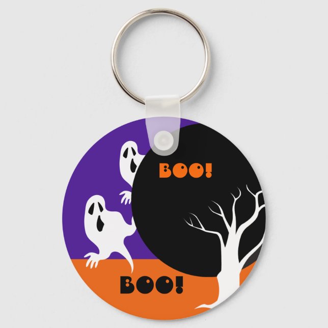 Funny little ghosts Halloween Gift  Key Ring (Front)