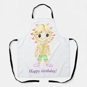 Funny little ginger boy apron