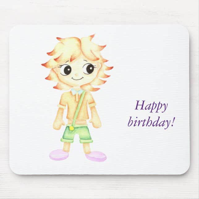 Funny little ginger boy mouse pad (Front)
