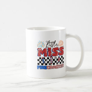 Funny Little Miss Firecracker 4th Of July For Girl Coffee Mug