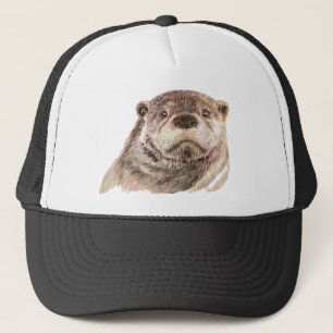 Funny Little Otter, Cute Animal Nature Trucker Hat