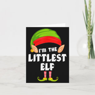 Funny Littlest Elf Matching Family Group Pj Christ Card