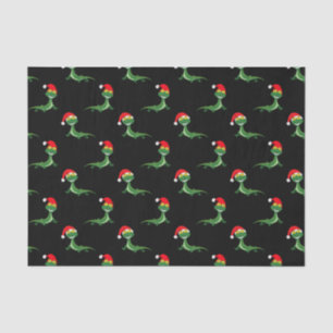 Funny Lizard Big Smile Face Merry Christmas Xmas Tissue Paper