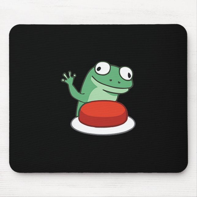 Funny Lizard Button Meme T-shirt.png  Mouse Pad (Front)