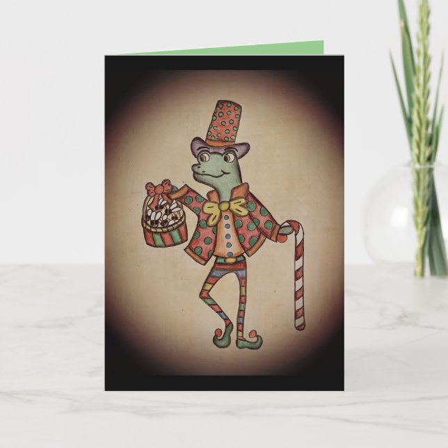 Funny Lizard Christmas Card (Front)