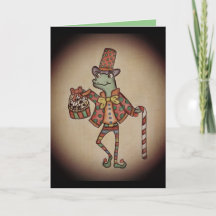 Funny Lizard Christmas Card