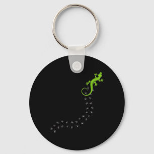Funny Lizard Climbing Foot Tracks Reptile Lover  Key Ring