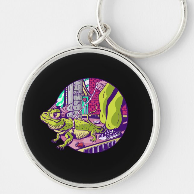 Funny Lizard  Key Ring (Front)