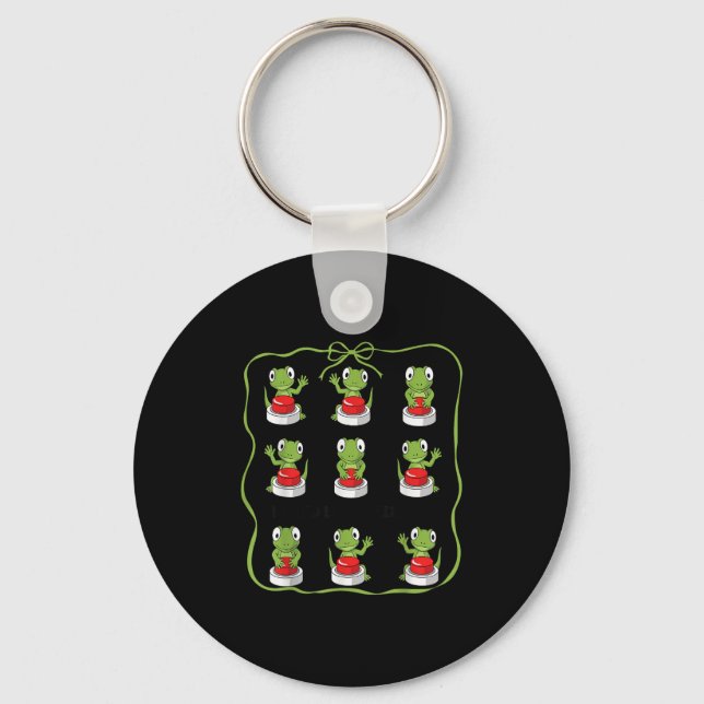 Funny Lizard Lizard Lizard Animal Button Meme  Key Ring (Front)