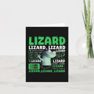 Funny Lizard Meme Animal Women Men _1 Card