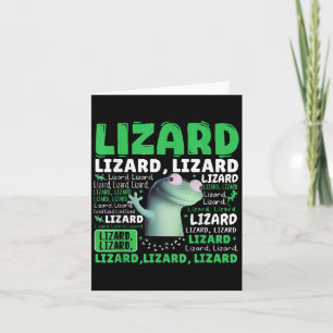 Funny Lizard Meme Animal Women Men _3 Card