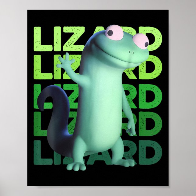Funny Lizard Meme Animal Women Men  Poster (Front)