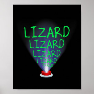 Funny Lizard Trending Meme  Poster