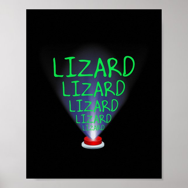 Funny Lizard Trending Meme  Poster (Front)