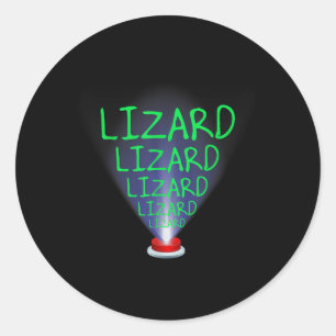 Funny Lizard Trending Meme T-shirt.png  Classic Round Sticker
