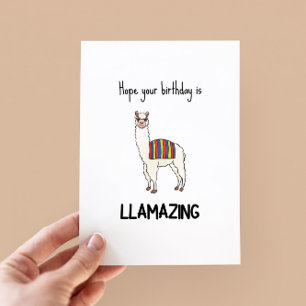 Funny Llama Birthday Card