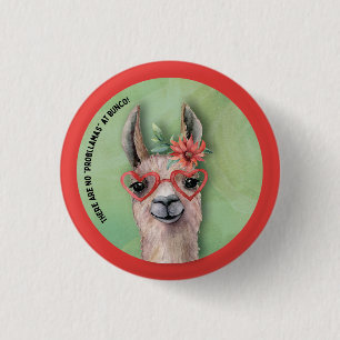 Funny Llama Bunco 3 Cm Round Badge