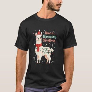 Funny Llama Christmas Family Machting Pyjama Xmas T-Shirt