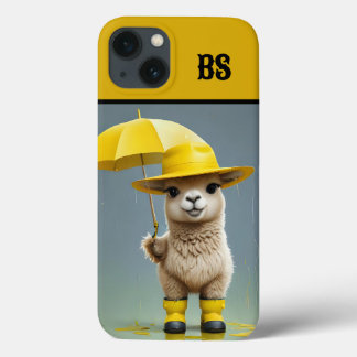 Funny Llama in Rain Boots – Beach Humour iPhone 13 Case