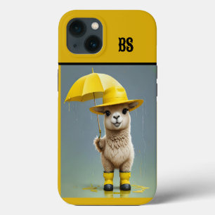 Funny Llama in Rain Boots – Beach Humour iPhone 13 Case
