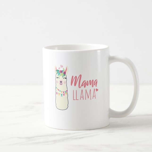 Funny Llama MAMA Cute Mothers Day Birthday Gift Coffee Mug (Right)