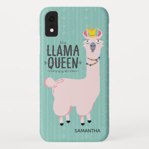 Funny Llama Queen Illustration Case-Mate iPhone Case