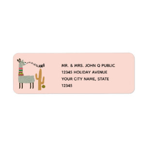 Funny  Llama Return Address Label