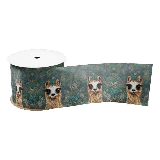 Funny Llama Ribbon Satin Ribbon (Spool)