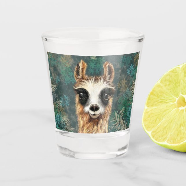 Funny Llama Shot Glass (Front)