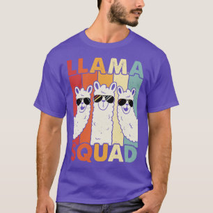 Funny Llama Squad For Men Women Llama Alpaca Farm T-Shirt