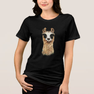 Funny Llama T-Shirt Tri-Blend Shirt