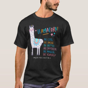 Funny Llamacorn Funny Cute Llama Unicorn T-Shirt
