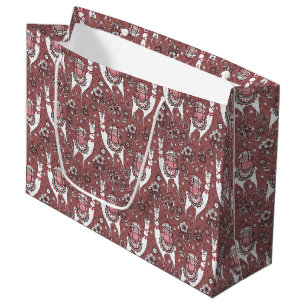 Funny Llamas Pattern Large Gift Bag