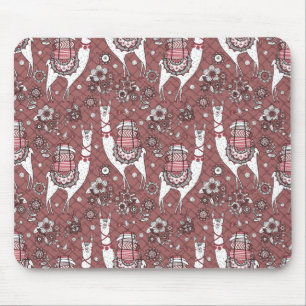 Funny Llamas Pattern Mouse Pad
