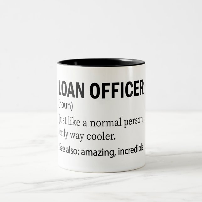 Funny Loan Officer Definition Two-Tone Coffee Mug (Center)