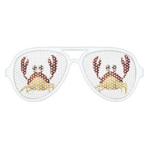 Funny  Lobster Adult Aviator Party Shades