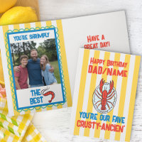 Funny Lobster Amalfi Yellow Stripe Photo Birthday