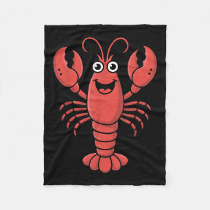 Funny Lobster Art For Men Women Kids Toddlers Lobs Fleece Blanket