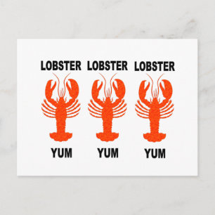 Funny lobster postcard