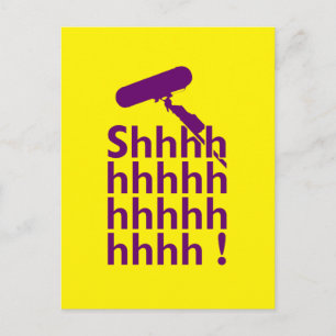Funny Location Sound Recordist Shhhhh Postcard