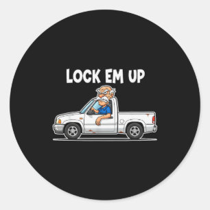 Funny Lock Em Up Private Property  Classic Round Sticker