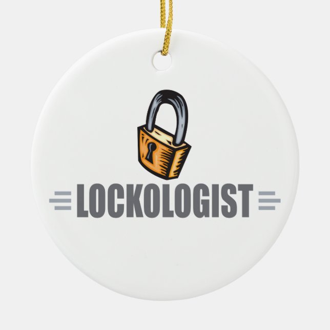 Funny Locksmith Ceramic Tree Decoration (Front)